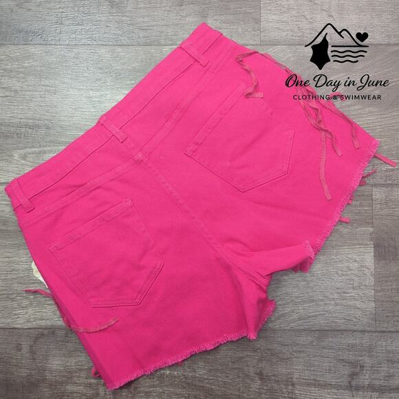 Altar'd State Frill Edge Denim Shorts Size M - Picture 7 of 7